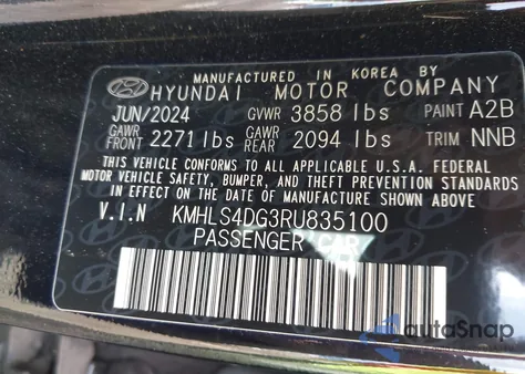 2024 Hyundai Elantra Sel from USA, damaged, VIN KMHLS4DG3RU835100